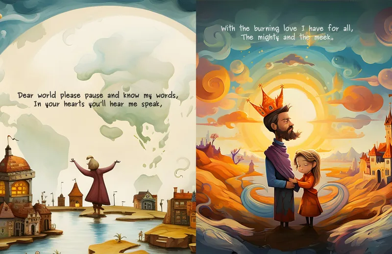 Illustrated spread from Dear World