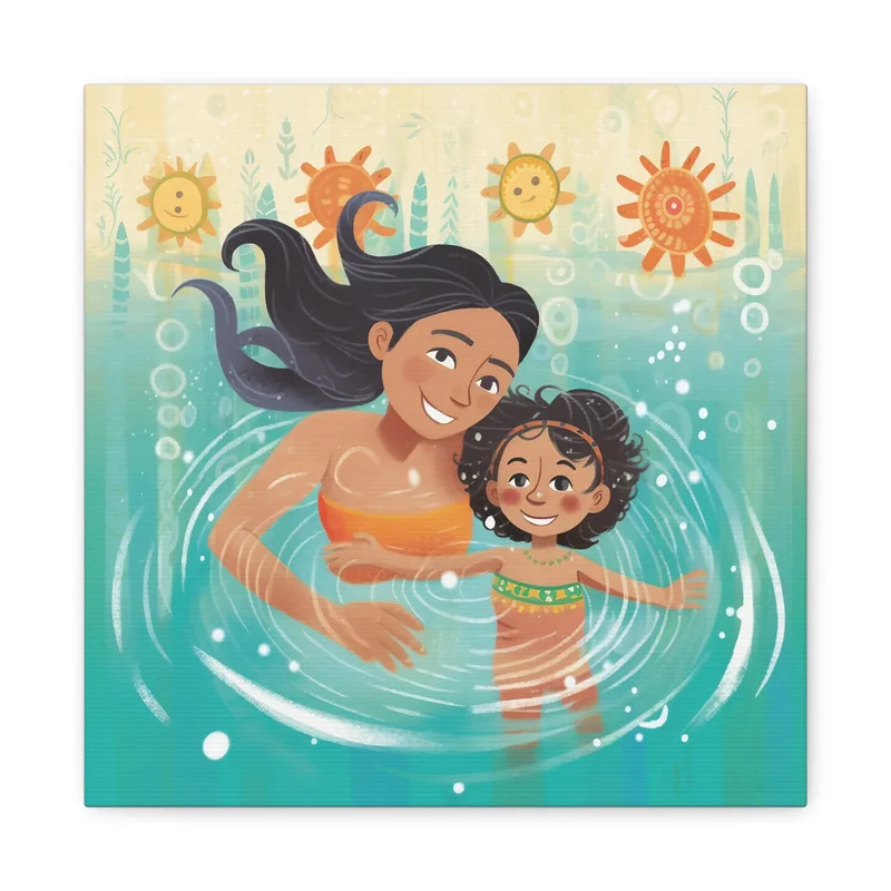 Often we go swimming! — canvas gallery wrap