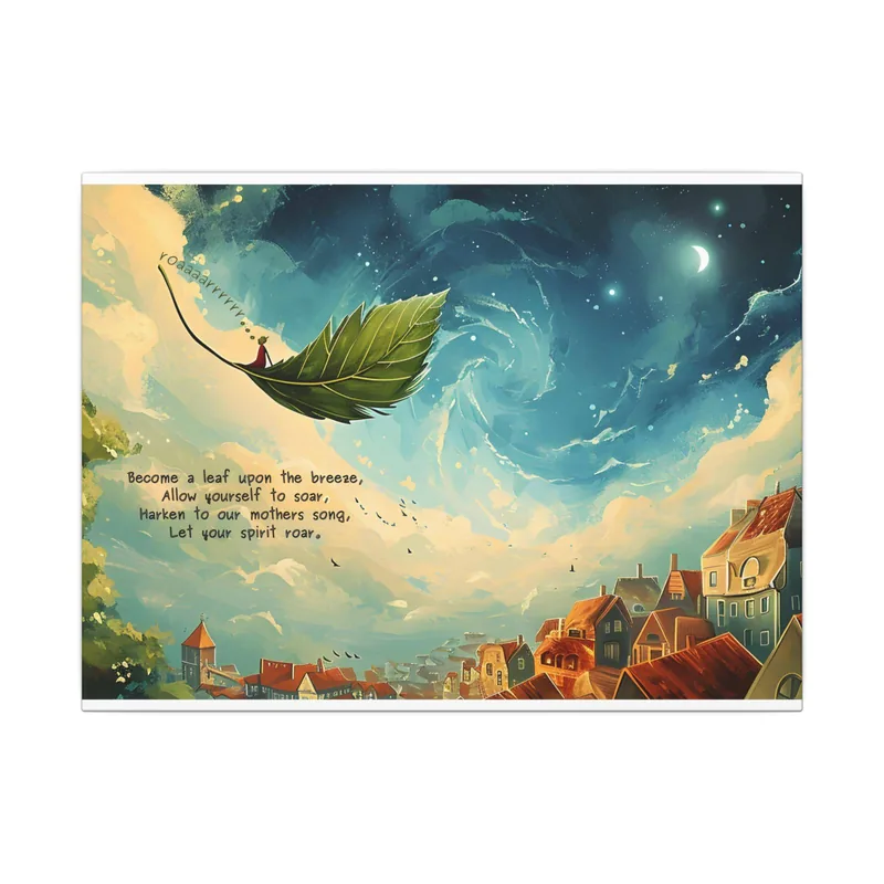 Whimsical Breeze: A Journey of Spirit and Song — matte canvas
